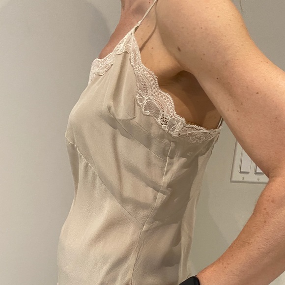 All Saints silk cami with lace trim - Picture 2 of 5
